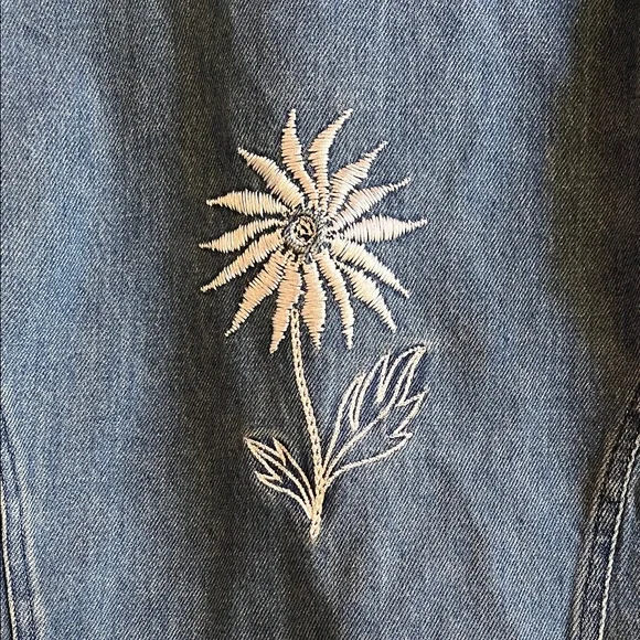 Brixton Blue Denim Vest with Embroidery - Picture 3 of 4